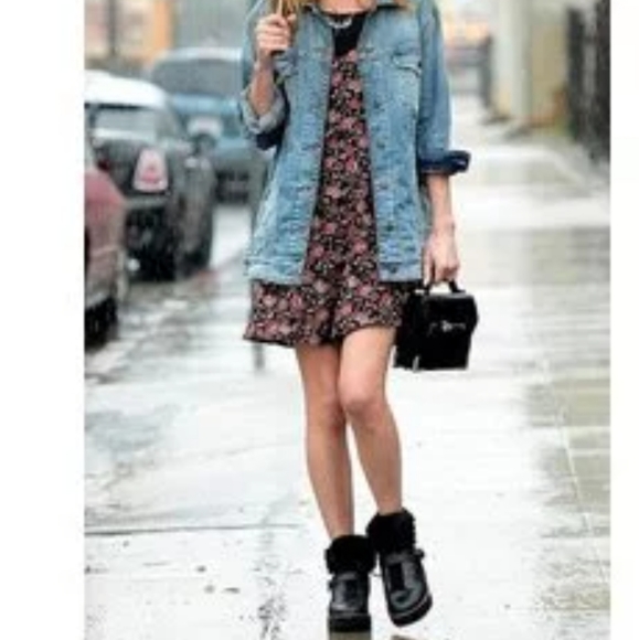 COACH Urban Shearling Hiker Boots Lace Up Rubber - Picture 3 of 13